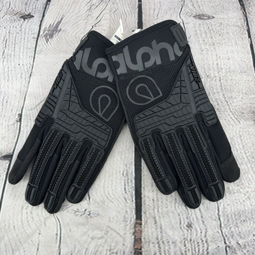 Alpha AG03-06 Vibe Mechanics Gloves Black Protect Knuckles Metacarpal Small S-08
